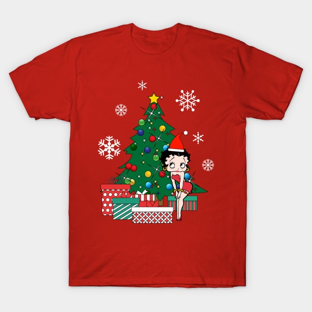 Betty Boop Around The Christmas Tree Betty Boop T Shirt TeePublic